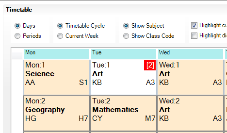 SIMS Student Timetable