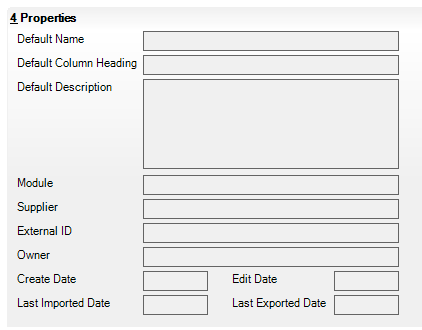 Empty set of default properties for an aspect