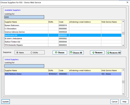 Add supplier to eProc service