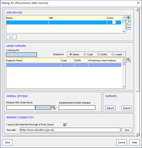 eProcurement Setup