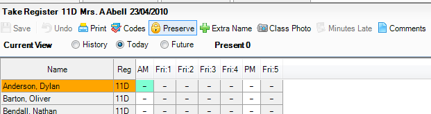 Attendance with full permissions